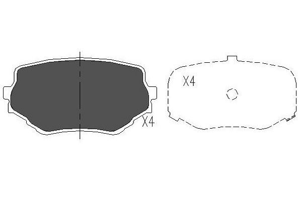 KAVO PARTS Jarrupala, levyjarru KBP-8506